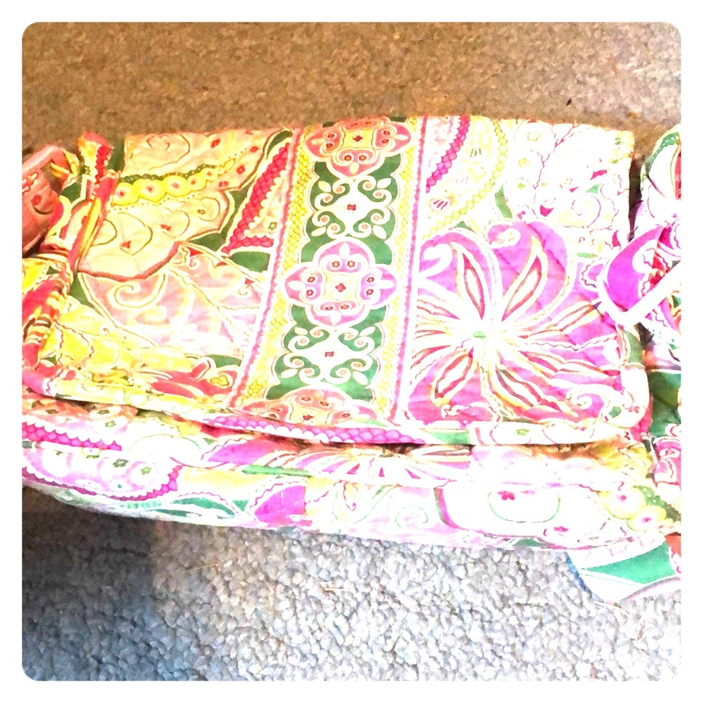 Pink and green Vera Bradley crossbody
